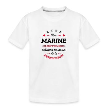 MARINE PARFAITE - NOM MARINE - T-shirt bio Premium Enfant - blanc - Devant
