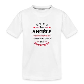ANGÈLE PARFAITE - NOM ANGÈLE - T-shirt bio Premium Enfant - blanc - Devant