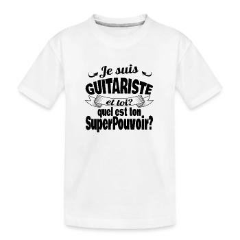 je suis guitariste - T-shirt bio Premium Enfant - blanc - Devant