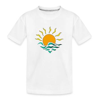 Sonne - Kinder Premium Bio T-Shirt - Weiß - Vorne