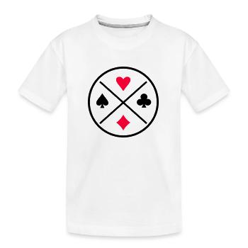 Card Symbols Poker - Kinder Premium Bio T-Shirt - Weiß - Vorne