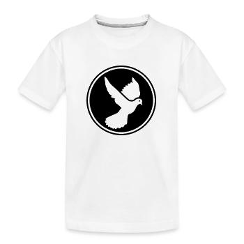 Dove symbol - Kids' Premium Organic T-Shirt - white - Front