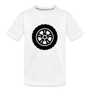 Tire tuning - Kids' Premium Organic T-Shirt - white - Front