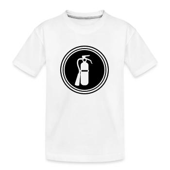 Symbole d’extincteur - T-shirt bio Premium Enfant - blanc - Devant