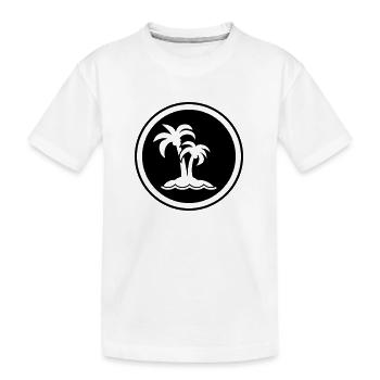 palme insel symbol - Kinder Premium Bio T-Shirt - Weiß - Vorne