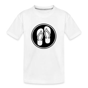 Icône Tongs - T-shirt bio Premium Enfant - blanc - Devant