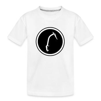Matériel d’escalade piolet - T-shirt bio Premium Enfant - blanc - Devant