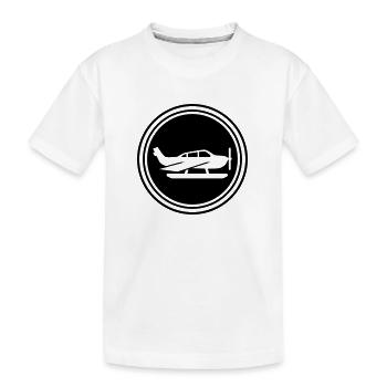 Symbole de l’avion - T-shirt bio Premium Enfant - blanc - Devant