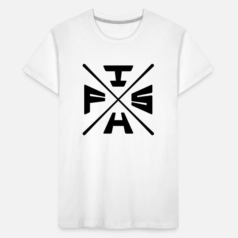 X Text Fish Kids' Premium Organic T-Shirt