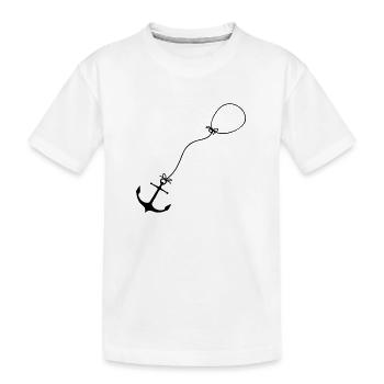 Vol en ballon d’ancre - T-shirt bio Premium Enfant - blanc - Devant