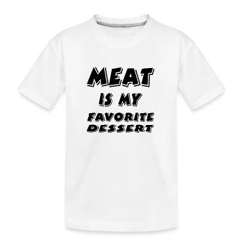 Fleisch - Kinder Premium Bio T-Shirt - Weiß - Vorne