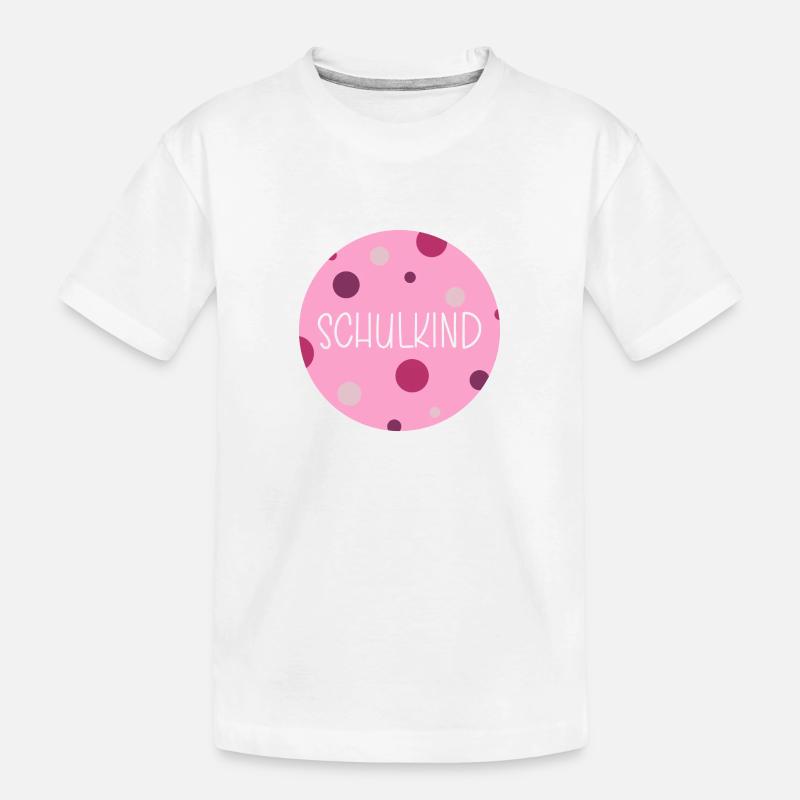 Schulkind - rosa Version - Kinder Premium Bio T-Shirt - Weiß