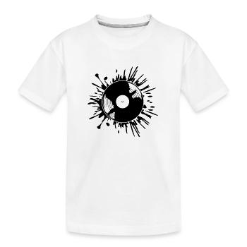 Gouttes de taches de couleur de disque vinyle - T-shirt bio Premium Enfant - blanc - Devant