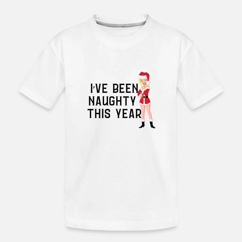 Frecher Weihnachtspullover - Kinder Premium Bio T-Shirt - Weiß