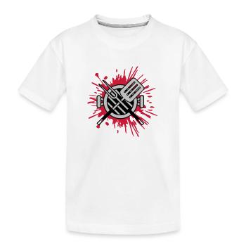 Éclaboussures de couleur Charcoal Grill Grill Master Barbecue - T-shirt bio Premium Enfant - blanc - Devant
