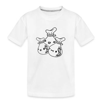 Comic Geldsäcke Freunde Team - Kinder Premium Bio T-Shirt - Weiß - Vorne