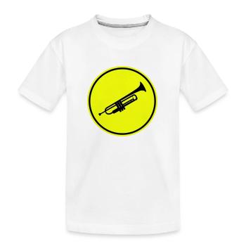 Trompete musik - Kinder Premium Bio T-Shirt - Weiß - Vorne
