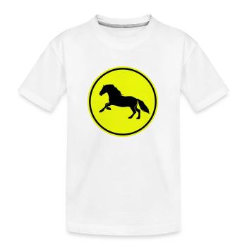 Horse Horse icon - Kids' Premium Organic T-Shirt - white - Front