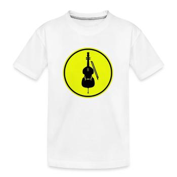 Icône de violon - T-shirt bio Premium Enfant - blanc - Devant