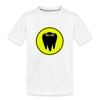 Zahn icon symbol - Kinder Premium Bio T-Shirt - Weiß - Vorne
