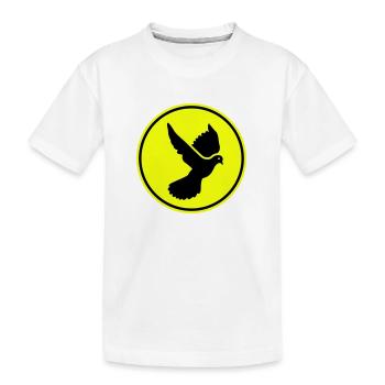 Dove symbol - Kids' Premium Organic T-Shirt - white - Front