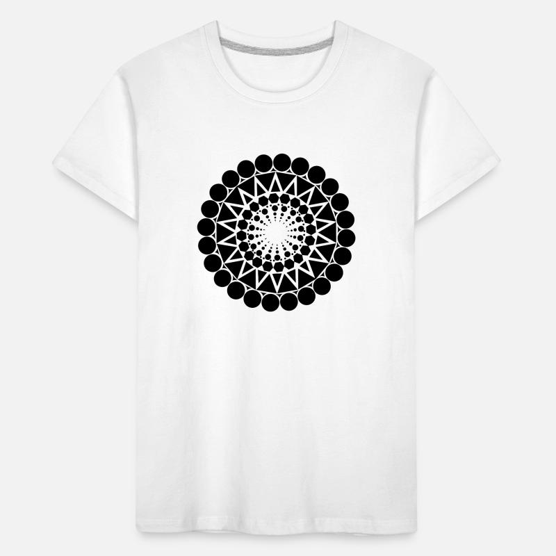Geometric triangle mandala round pattern shape Kids' Premium Organic T-Shirt