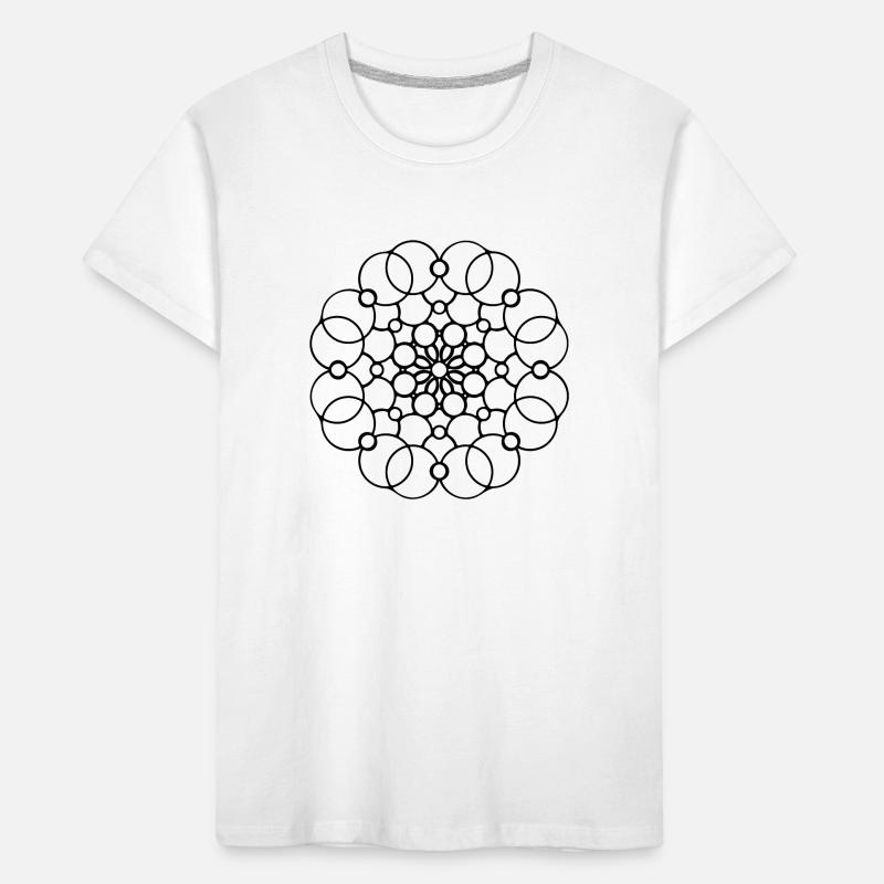 Geometric Mandala Round Pattern Circles Shape Kids' Premium Organic T-Shirt