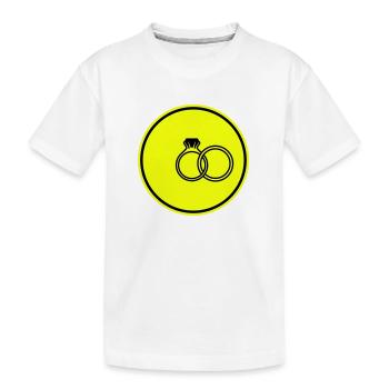 Eheringe symbol - Kinder Premium Bio T-Shirt - Weiß - Vorne