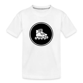 Symbole des patins à roues alignées - T-shirt bio Premium Enfant - blanc - Devant