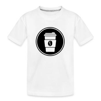 Symbole du café - T-shirt bio Premium Enfant - blanc - Devant