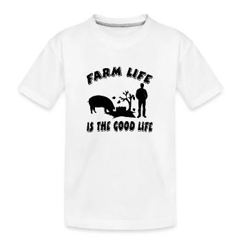 Farm - Kids' Premium Organic T-Shirt - white - Front