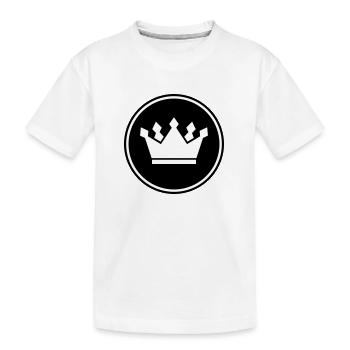 Crown Symbol icon - Kids' Premium Organic T-Shirt - white - Front