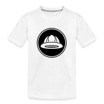 Firefighter's helmet - Kids' Premium Organic T-Shirt - white - Front