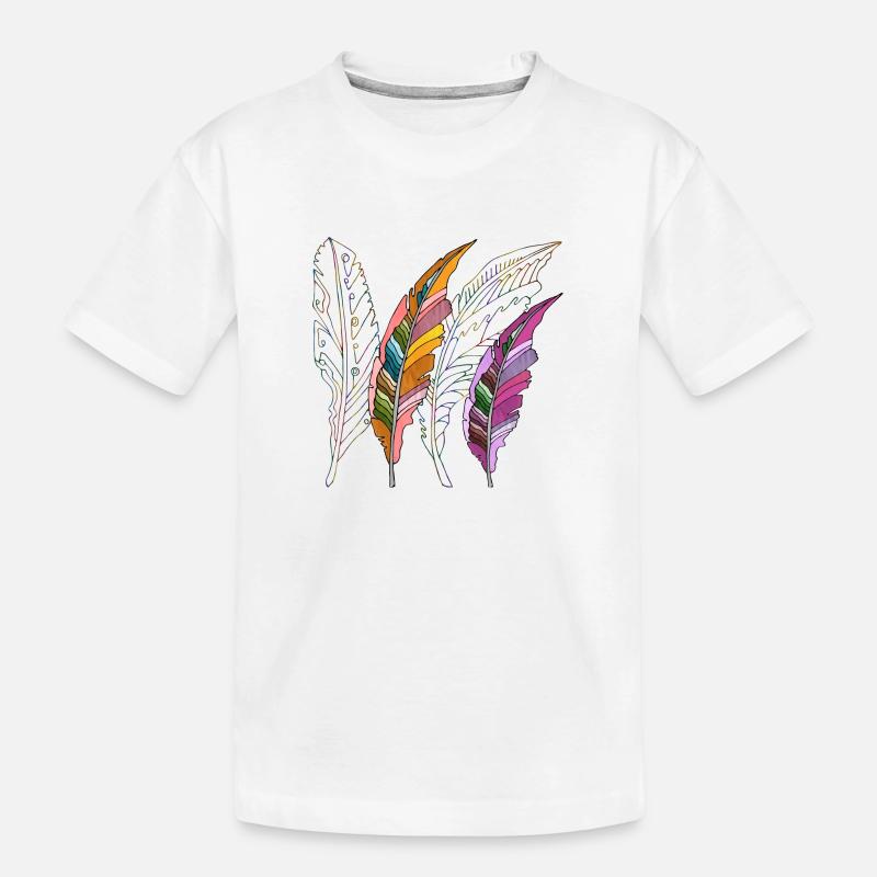 Feder - Kinder Premium Bio T-Shirt - Weiß