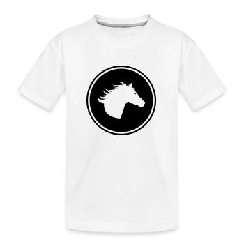Pferd Horse icon - Kinder Premium Bio T-Shirt - Weiß - Vorne