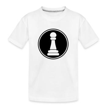 Läufer Bauer Schachfigur - Kinder Premium Bio T-Shirt - Weiß - Vorne