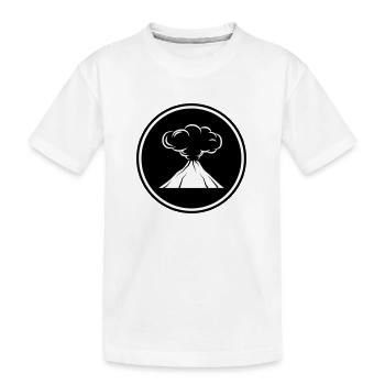 volcano icon symbol - Kids' Premium Organic T-Shirt - white - Front