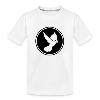 Dove symbol - Kids' Premium Organic T-Shirt - white - Front