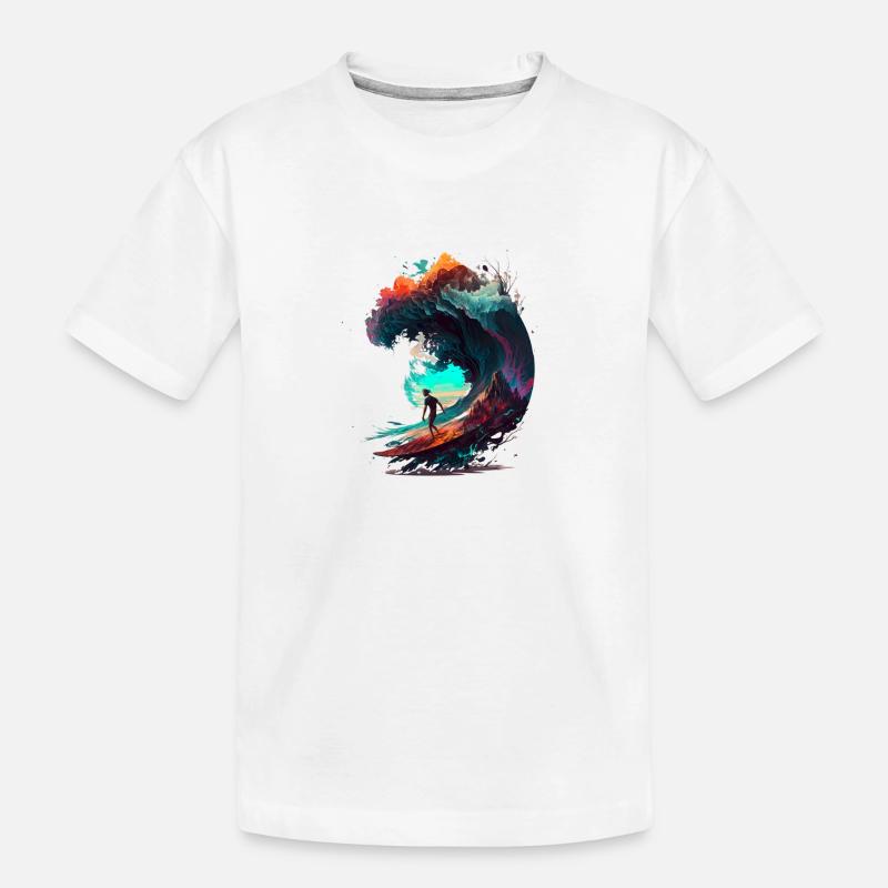 dream wave - Kinder Premium Bio T-Shirt - Weiß