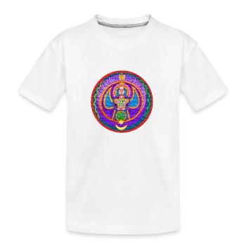 WORLD LOVE MANDALA - Kinder Premium Bio T-Shirt - Weiß - Vorne