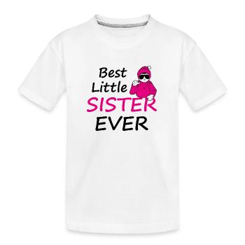 Beste kleine Schwester aller Zeiten - Kinder Premium Bio T-Shirt - Weiß - Vorne