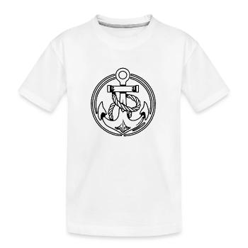 Anker Boot Schiff Nautik - Kinder Premium Bio T-Shirt - Weiß - Vorne