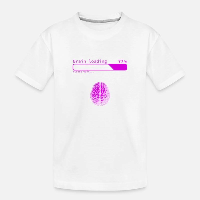 Brain Loading - Kids' Premium Organic T-Shirt - white