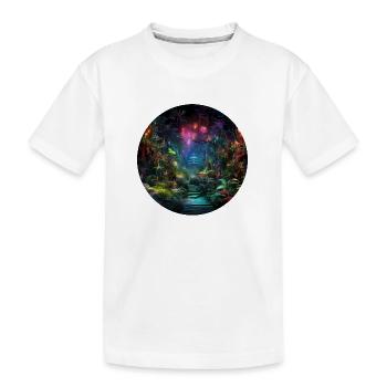 Dynamic Neon Journeys: Le monde de Neon Jungle - T-shirt bio Premium Enfant - blanc - Devant