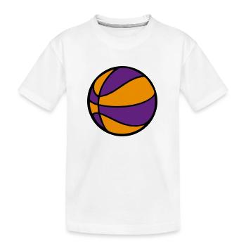 basketball 2 color - Kids' Premium Organic T-Shirt - white - Front
