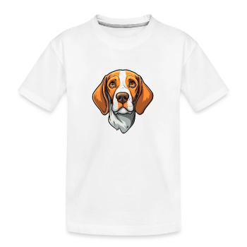 Ariege Pointer Hund Rasse Cartoon Kawaii Illustrati - Kinder Premium Bio T-Shirt - Weiß - Vorne