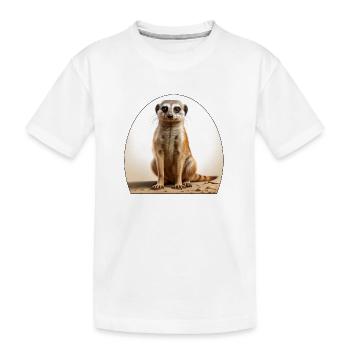 Les singes sont des mammifères mignons et sociaux - T-shirt bio Premium Enfant - blanc - Devant