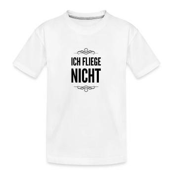 ich bin gegen das Fliegen - Kinder Premium Bio T-Shirt - Weiß - Vorne