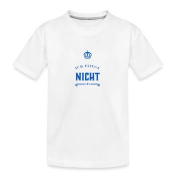 keine Lust zu fliegen - Kinder Premium Bio T-Shirt - Weiß - Vorne