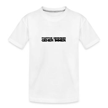 positive Gedanken sind wunderbar - Kinder Premium Bio T-Shirt - Weiß - Vorne